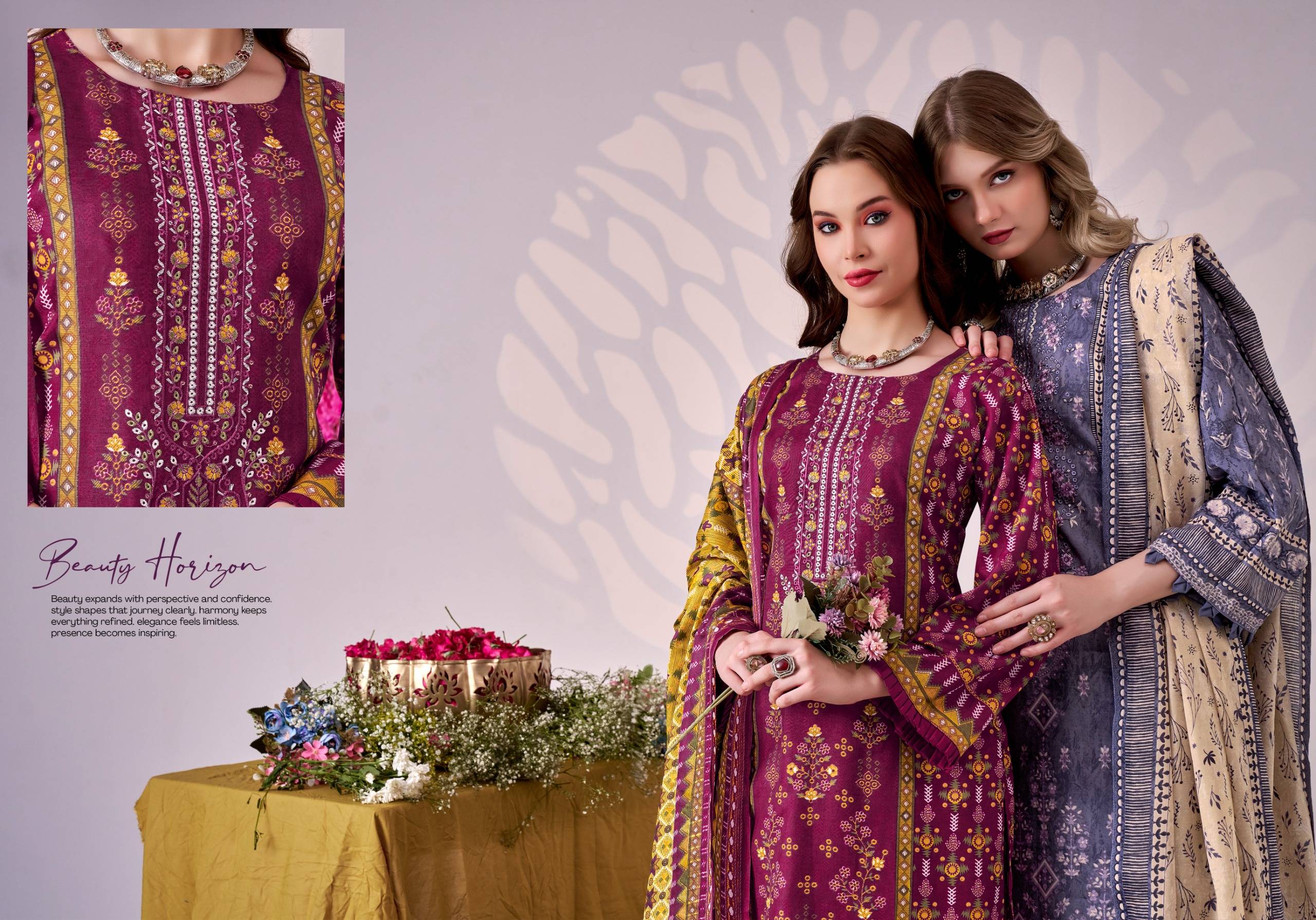 BIN KAREEM VOL 5 By ROMANI 1153-001 To 1153-008 Series Designer Suits Premium Soft Cotton Dresses At Wholesale Price